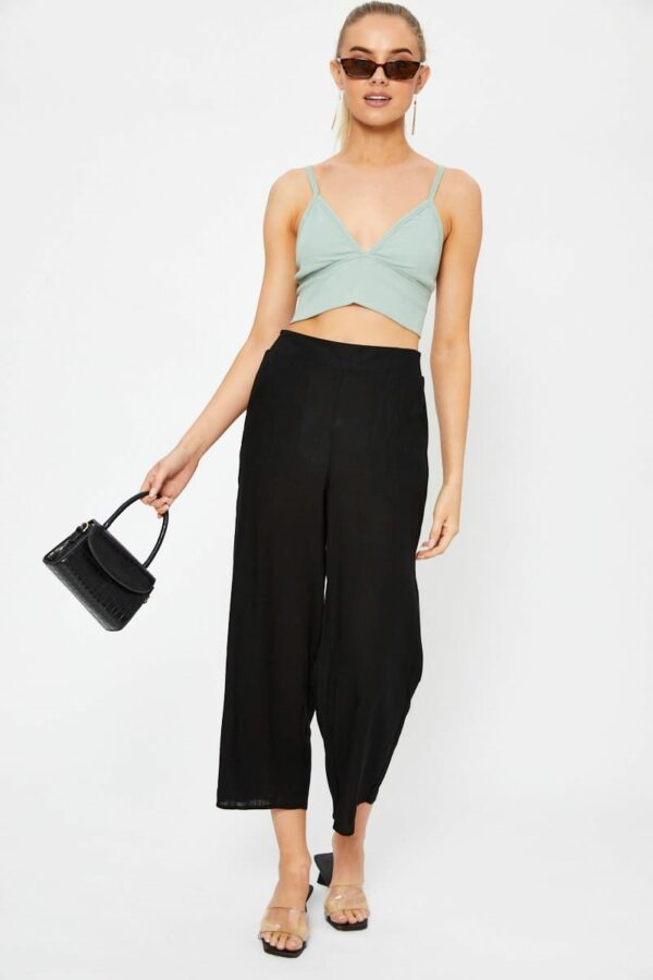 Green Basic Rib Bralette - Image 7