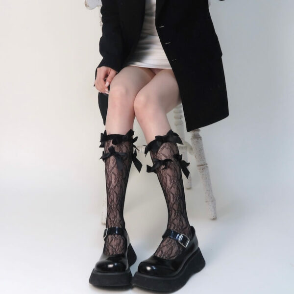 Fairy bows lolita lace stockings - Image 5