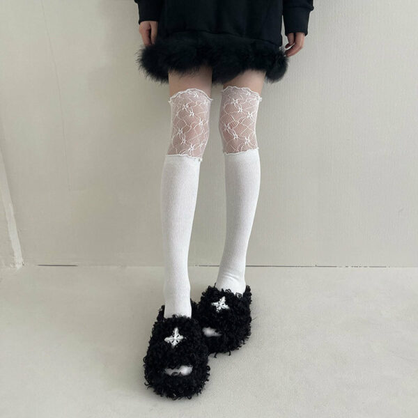Lace over knee stockings - Image 12